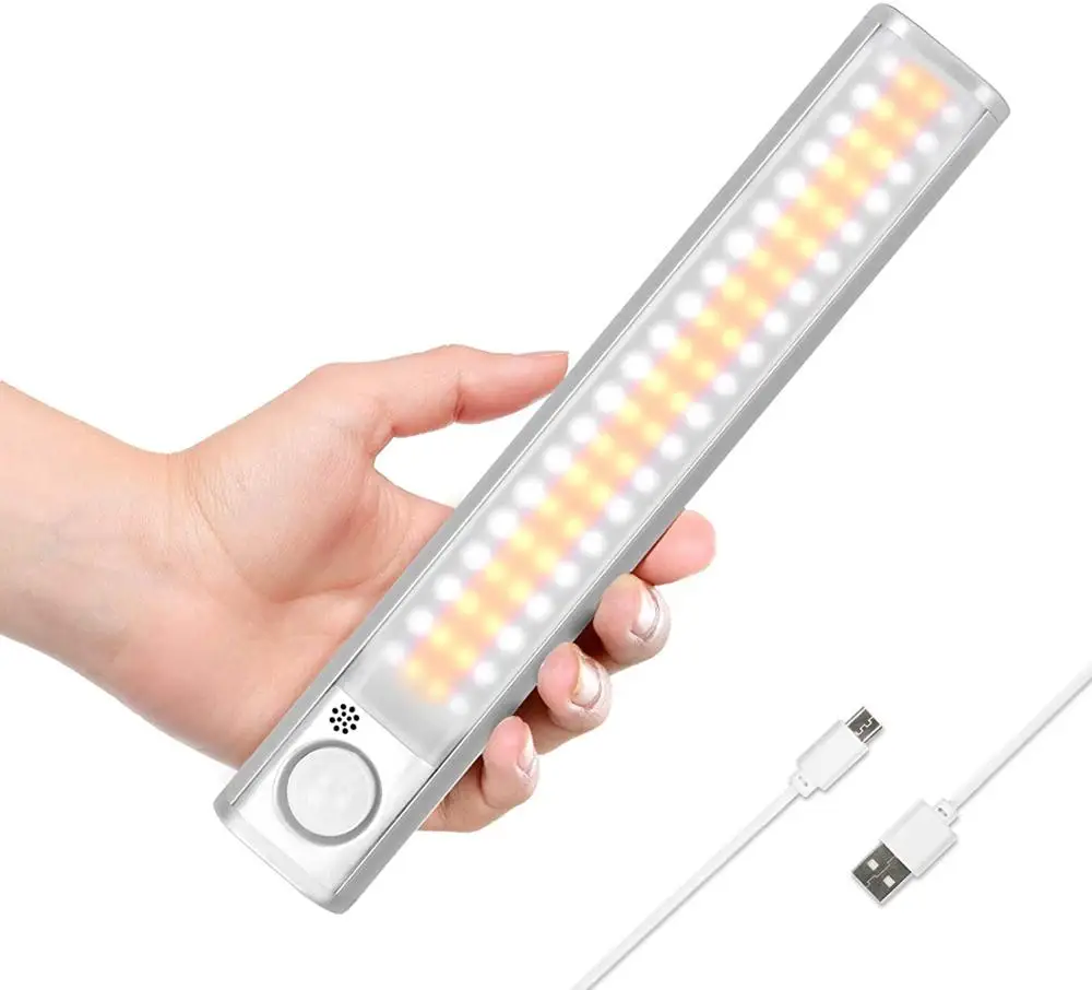 

Dimmable 80/120/160 LEDs Under Cabinet Light Motion Sensor Closet Lights Long Magnetic Strip Night Lamp For Kitchen Wardrobe