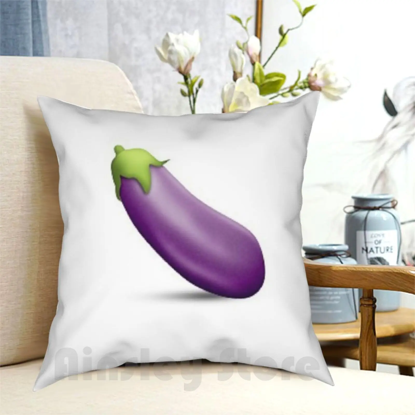 Eggplant ( Aubergine ) Pillow Case Printed Home Soft DIY Pillow cover Eggplant Eggplant Funny Horny Aubergine Aubergine