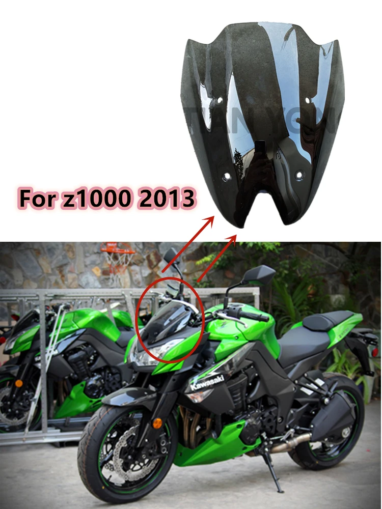 Parabrisas para motocicleta, deflectores de protección contra el viento, flujo de aire, piezas de carenado negro ahumado, para Kawasaki z1000 2013 Z1000 Z 1000 13, nuevo