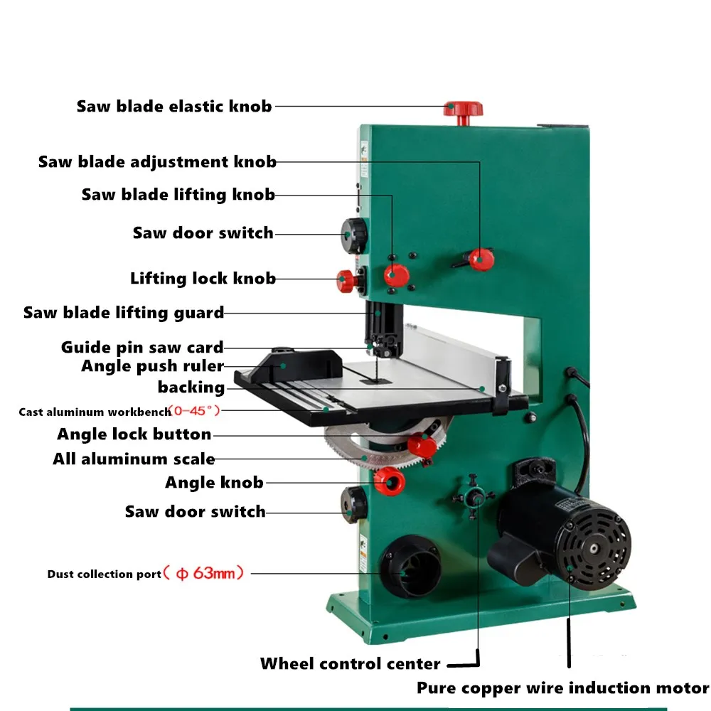 Multifunctional 9 inch band saw machine 450W band saw joinery band saw machine jig saw pull flower saw H0156