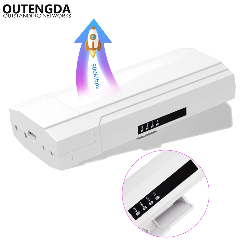 900Mbps 5G Outdoor CPE Router PTP 10KM Range Wifi Access Point WDS Wireless Bridge Extender High power Repeater For IP Camera