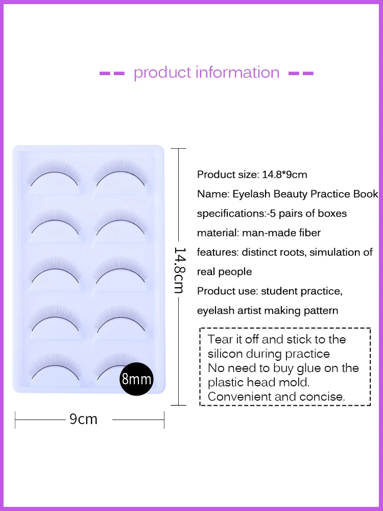 Kit de formation pour extensions de cils, modèle de tête Mannequin en Silicone, outils d'entraînement