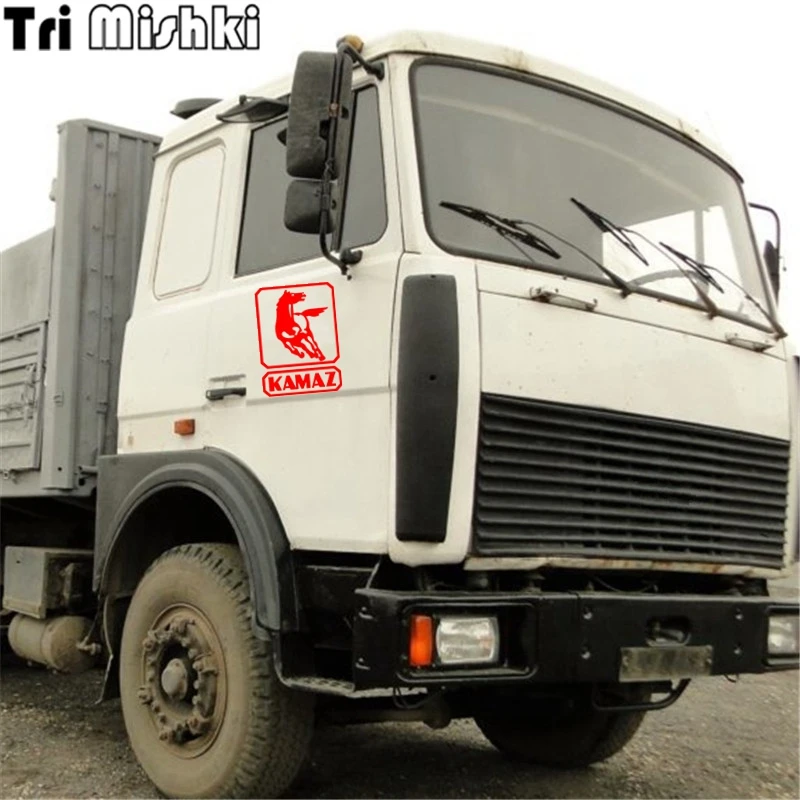 Tri Mishki HZX186# 20.7*15cm car sticker kamaz horse auto Vinyl truck Decals Accessories car stickers