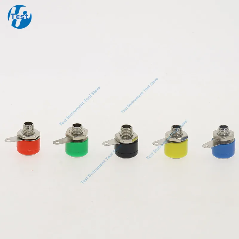 50pcs 5 Color 4mm Banana Binding Post 4mm Banana Socket Plug Adapter DIY Red Green Yellow Black Blue