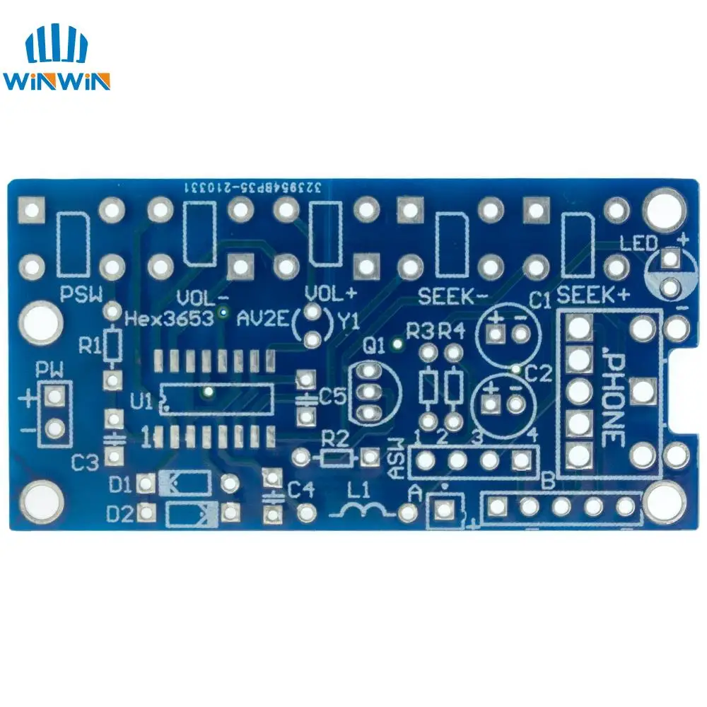 DIY Electronic Kits Wireless Stereo FM Radio Receiver Module PCB 76MHz-108MHz DC 1.8V-3.6V