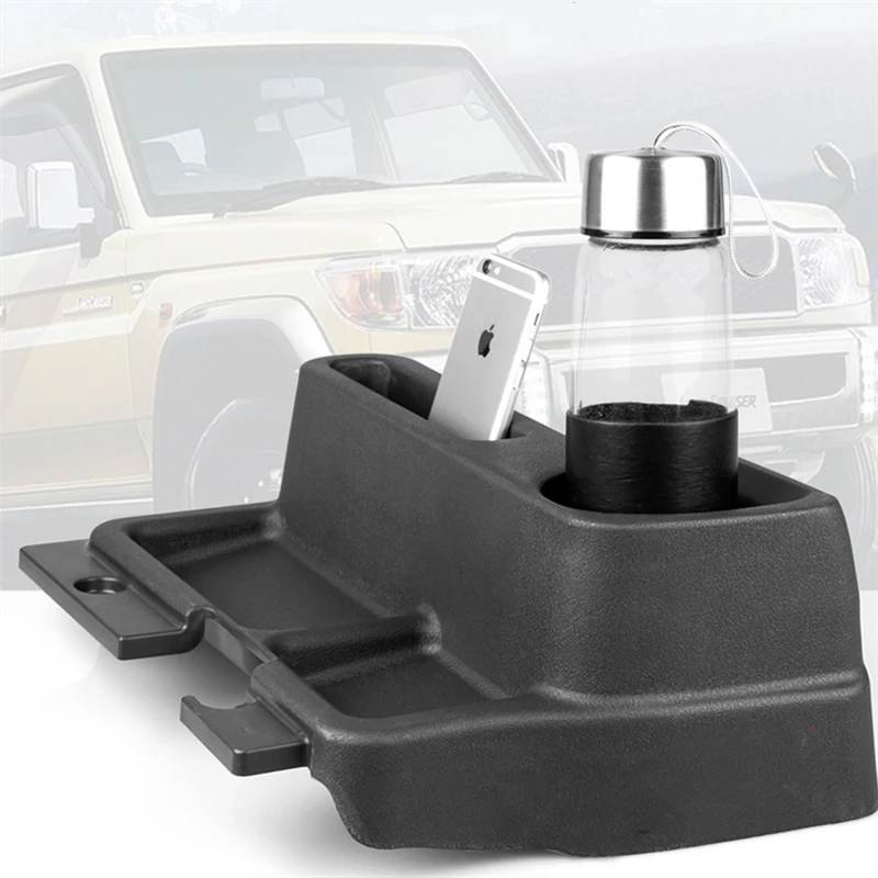 Cup Holder Armrest Storage Box Tray For Toyota Land Cruiser FJ70 FJ76 FJ77 FJ78 FJ79 LC70 LC76 LC77 LC79 USB Wireless Charger