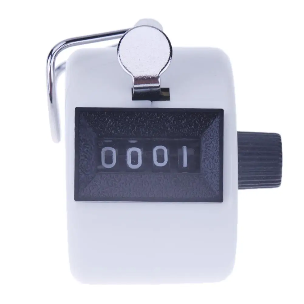 4 Digit Number Counters Hand Finger Mechanical Manual Counting Tally Clicker Timer Outdoor Sport Golf Soccer Counter Key Ring