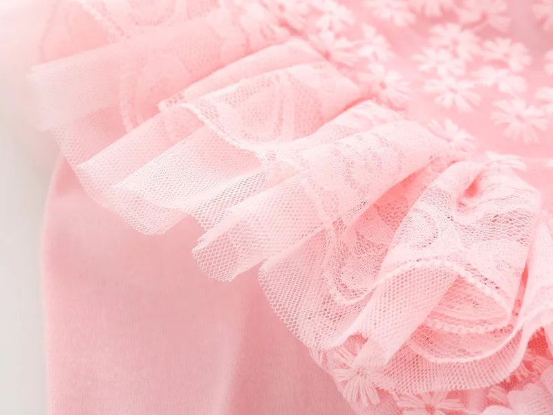 Long Sleeve Lace Baby Girl Dress Party and Wedding Dresses Baptism Princess Cotton Baby Girls Clothes Autumn New