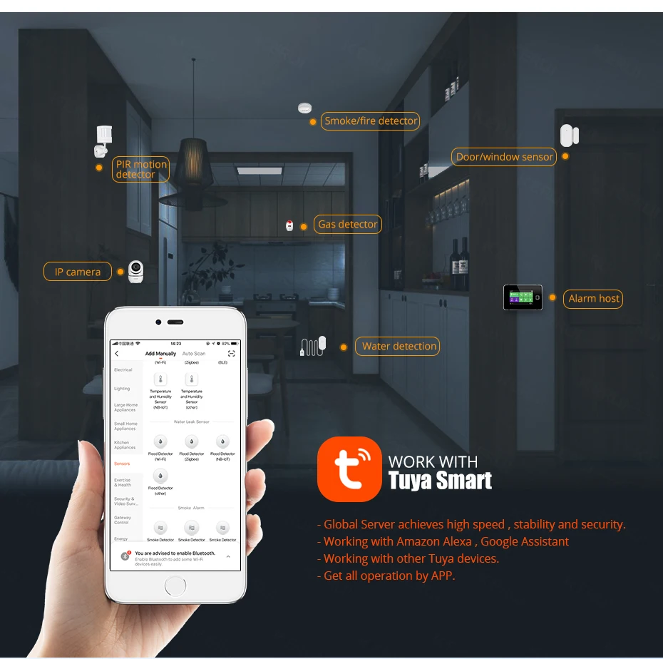 KERUI Smart  WiFi Water Sensor Home Kitchen Water Leak Detector Tuya APP Monitoring of Leaks Phone Notification Security Alarm