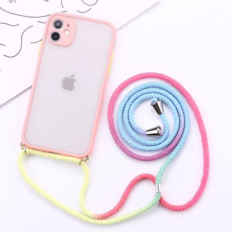 Camera Protection Phone Case, Crossbody Necklace Cord, Lanyards Rope, Shockproof Cover, iPhone 14, 14Pro Max, 14Plus, 13Pro Max