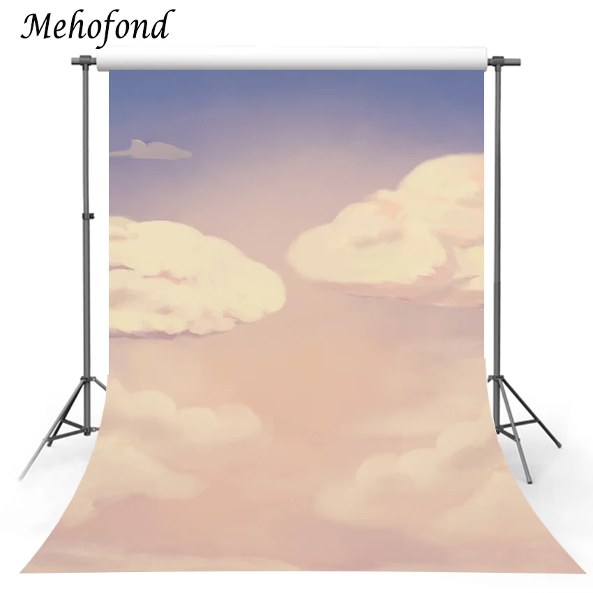 

Mehofond Fantasy Sky White Clouds Background For Photography Newborn Portrait Baby Birthday Backdrop Decor Photo Studio Poster