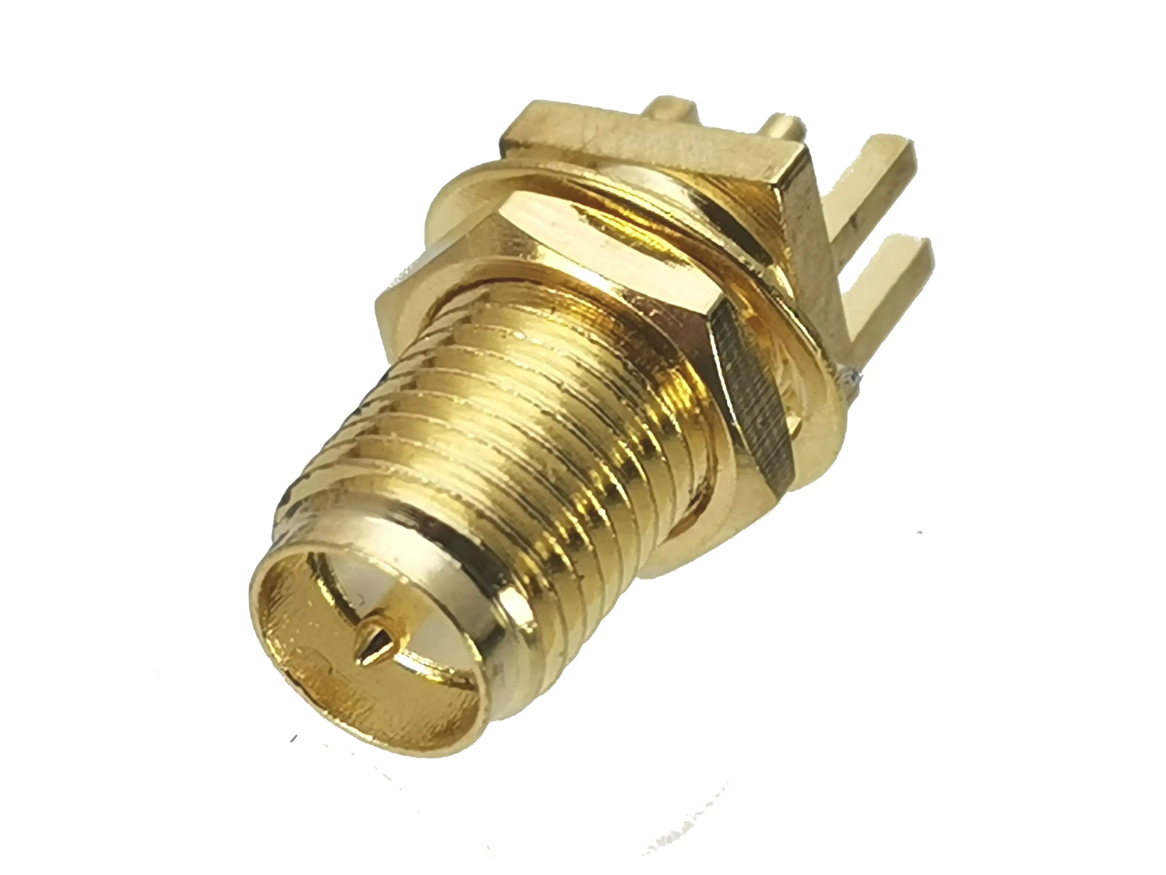 1Pcs Connector RP-SMA RPSMA Female Plug Bulkhead Nut Solder PCB Edge Clip Mount RF Adapter Coaxial High Quanlity