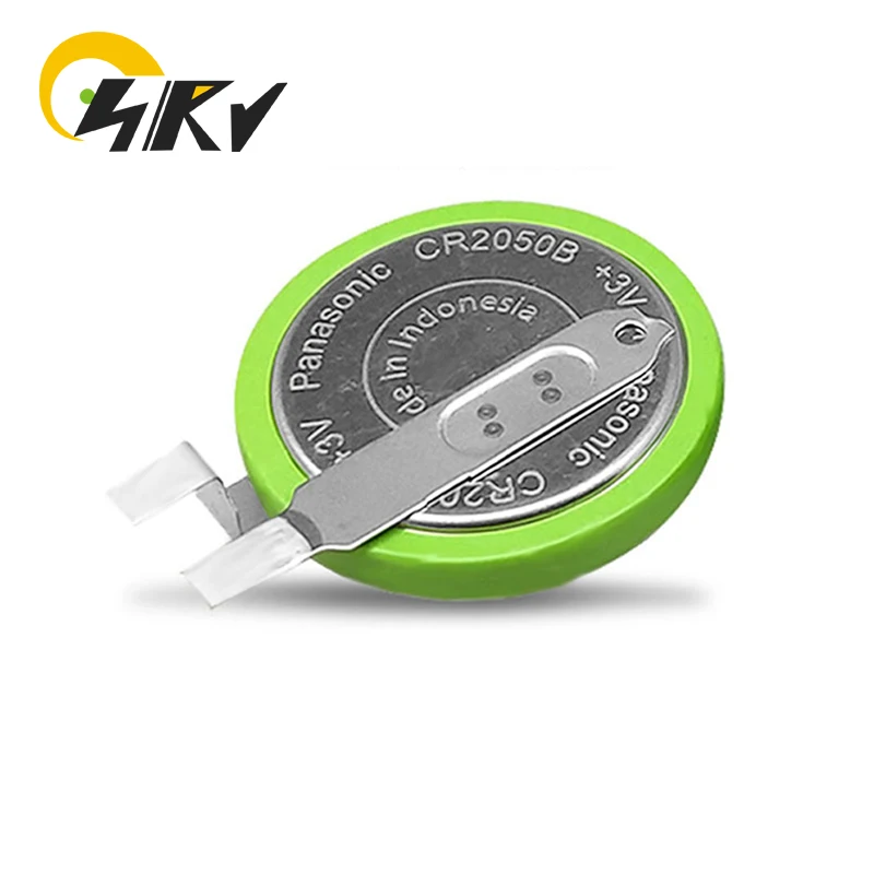 2PCS CR2050B 3V Button Battery For Tire Pressure Monitoring System With Solder Pins CR2050HR