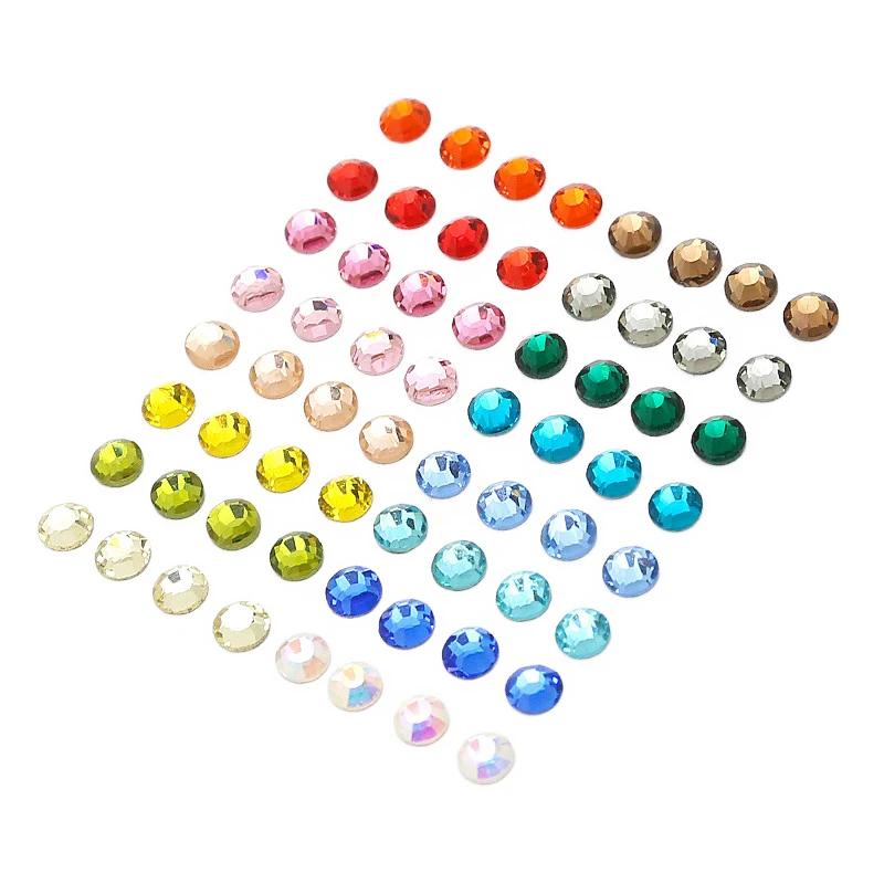 4mm Flat Bottom patch diamond multicolor crystal elf eyes DIY jewelry Baroque self-made accessories material 40pcs