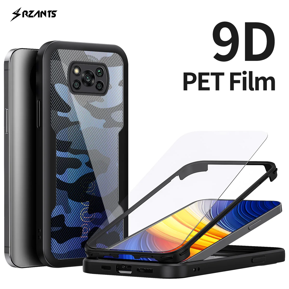 Rzants For Xiaomi POCO X3 NFC POCO X3 Pro Case 360 Camouflage Full Protective Casing Double Shockproof Shell No Need Film Cover