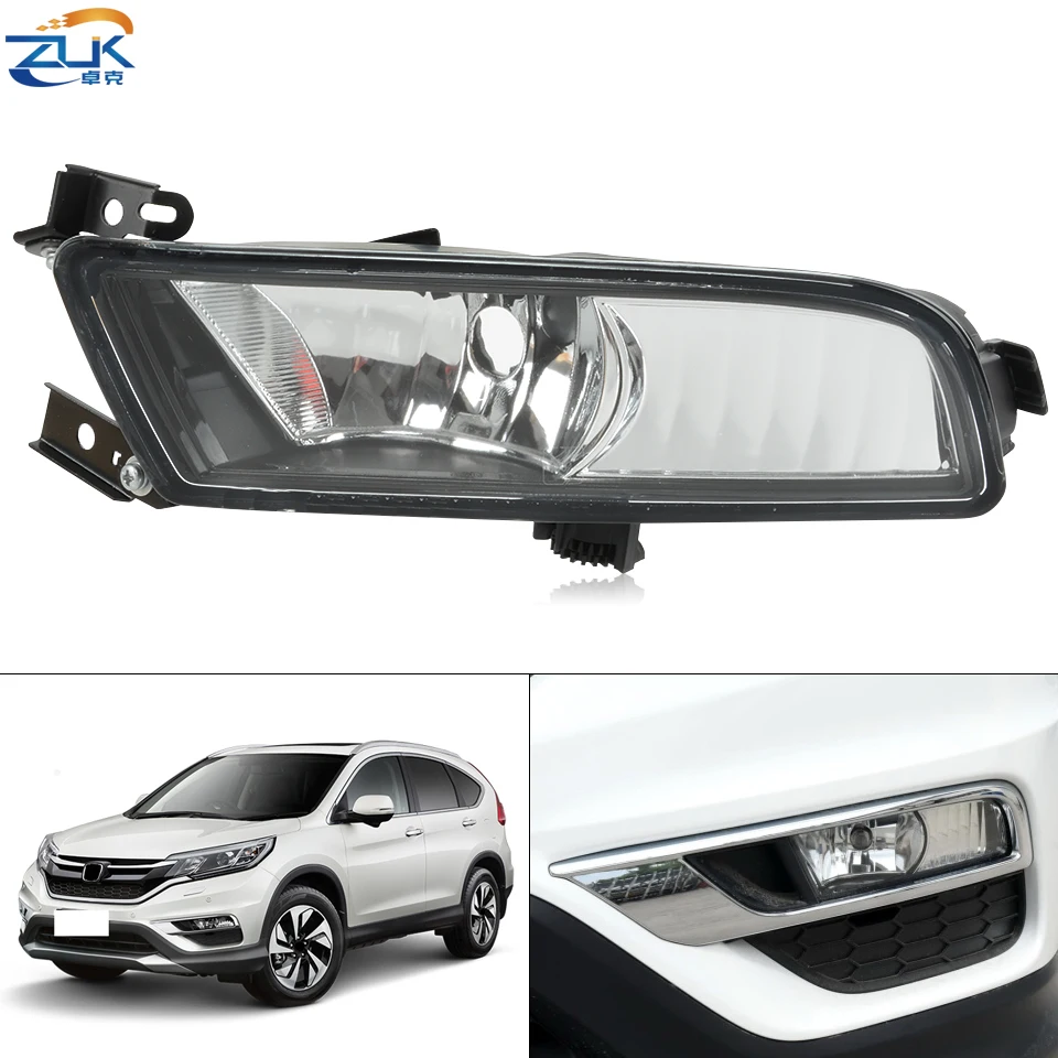 ZUK Front Bumper Fog Lamp Anti-Fog Light Reflector For HONDA CR-V CRV 2015 2016 RM1 2 3 4 UK Version W2601 Foglight Foglamp