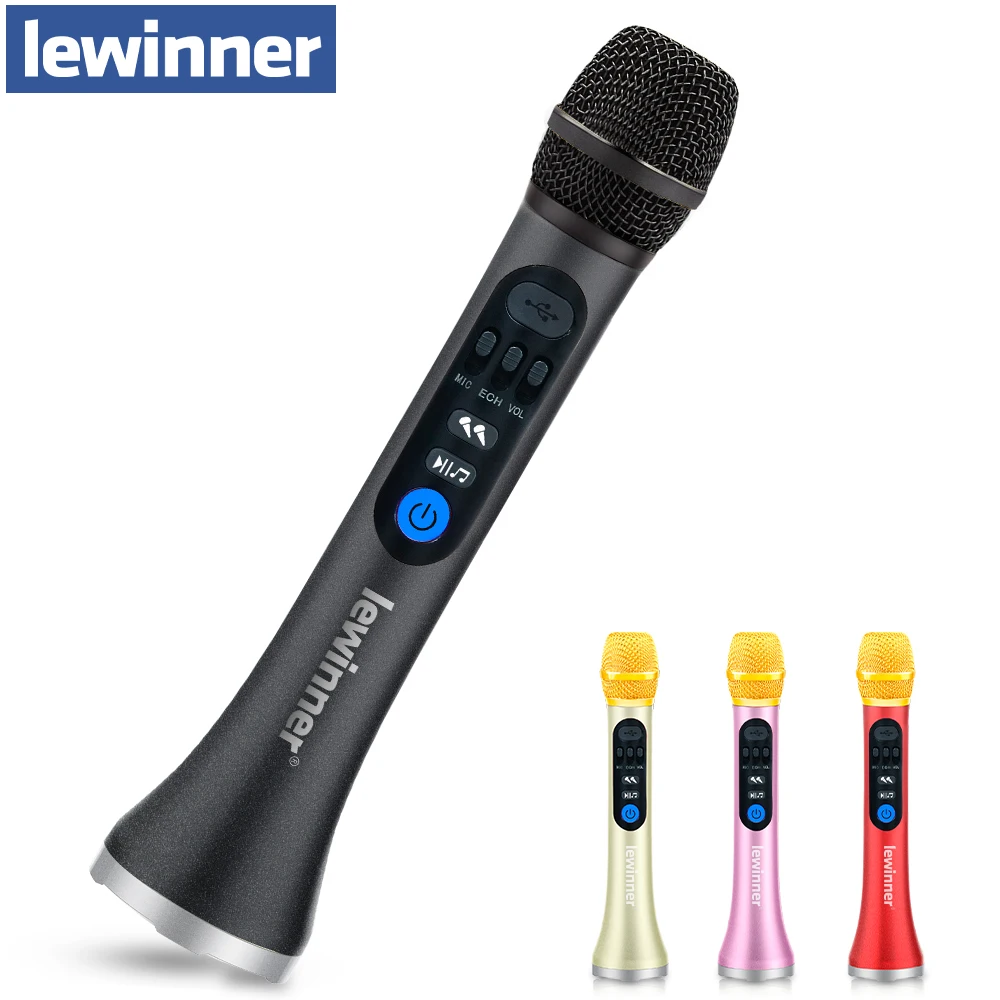 

Lewinner L-899 Wireless Microphone 30W Mic Karaoke machine Professional Bluetooth Handheld Portable Speaker KTV Player