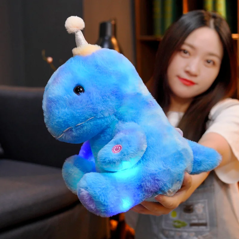 

1pc 32CM Kawaii Glowing Dinosaur Led Light Plush Toys Creative Luminous Pillow Soft Stuffed Animals Dolls Decor Gifts For Kids