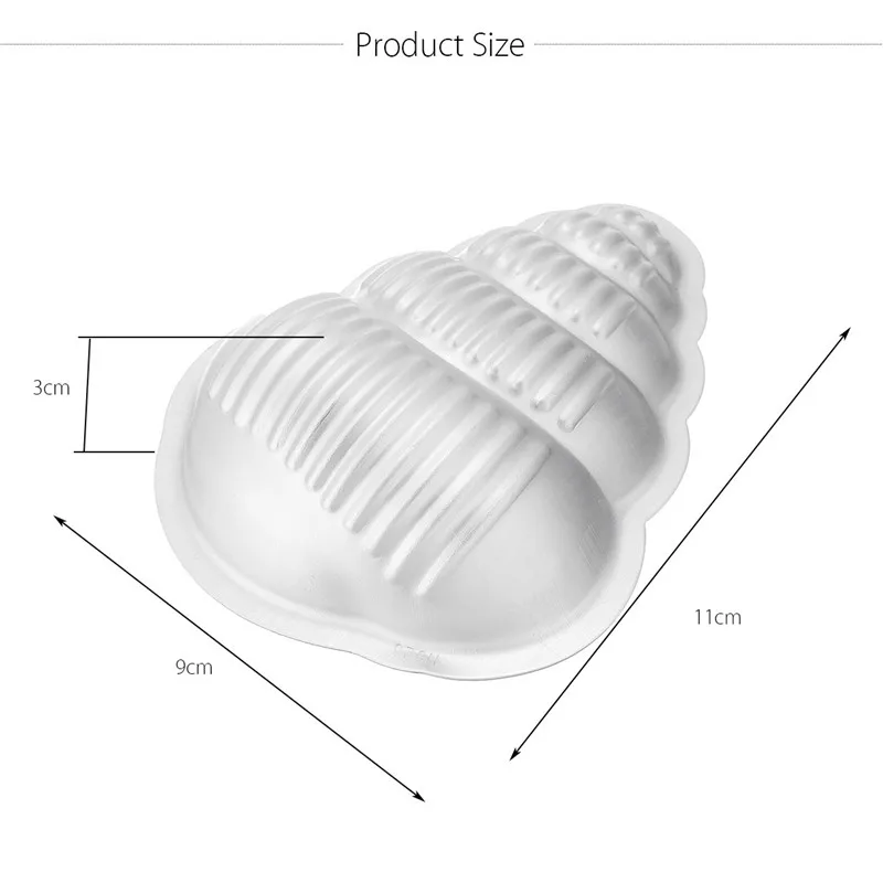 Conch Shape Alumínio Bath Bomb Mold Set, DIY Pan Ferramentas de Lavagem, Ferramentas de Metal Crafting, 3D, 2pcs por conjunto