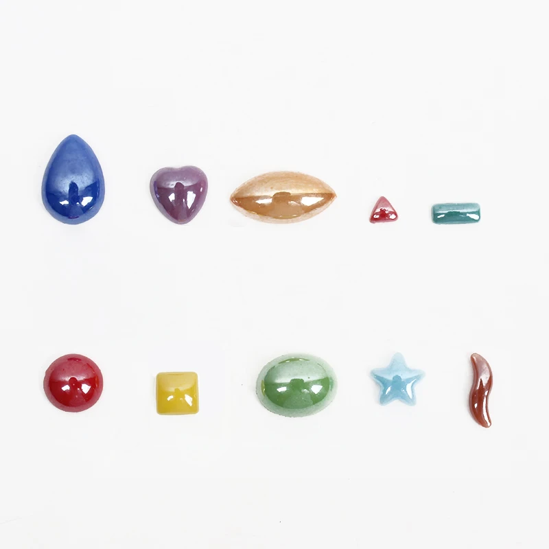 Ceramic Beads 12 Shape Pearl Nail art Beads Mix Color 100/300pcs DIY Craft Flatback Pearls Stones free shipping