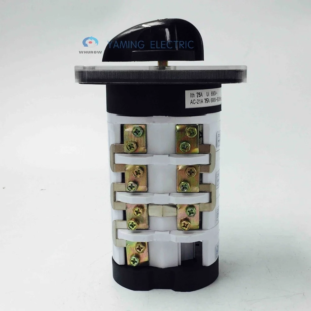Imagem -03 - Interruptor de Comutação Rotativo com Posições Câmera Universal Seletor de Transferência Manual Alta Tensão Polos 75a Ymz1275 4