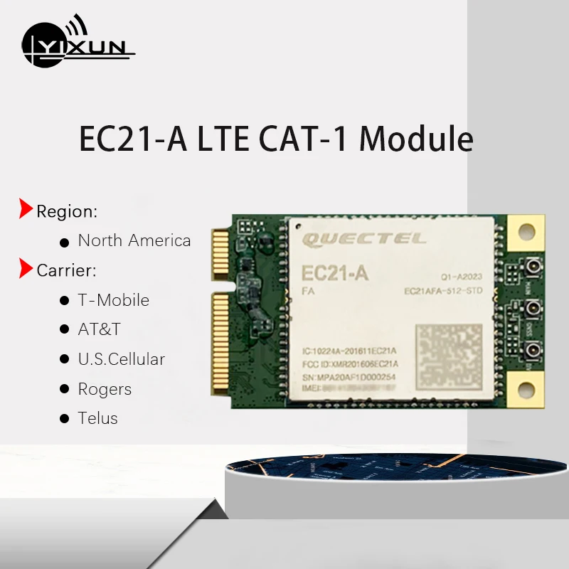 EC21-A EC21 Mini Pcie 4G FDD-LTE/TDD-LTD B2/B4/B12 CAT1M Module Modem AT&T North Amercian