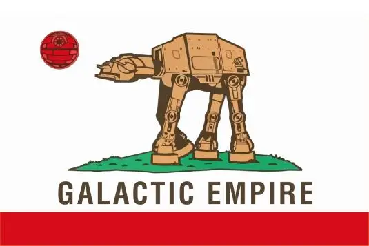 Flaga imperium galaktycznego 3x5ft 100% flagi poliestrowe z banerem California Republic