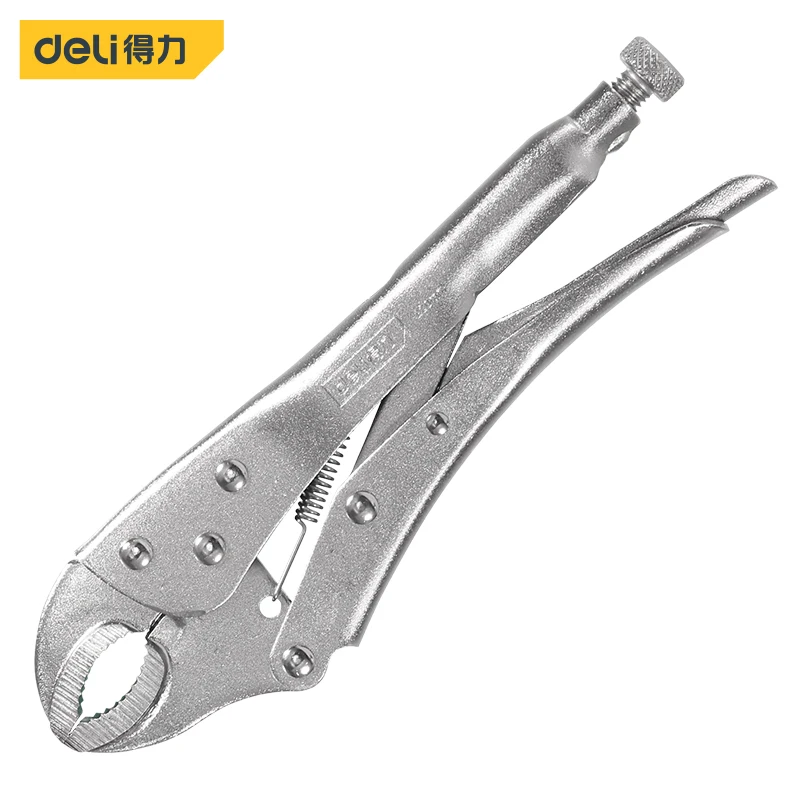 

deli 5inch 7inch 10 inch Locking Pliers Round Nose Hot Sales Welding Tool Straight Jaw Lock Mole Plier Vice Grips Pliers Set