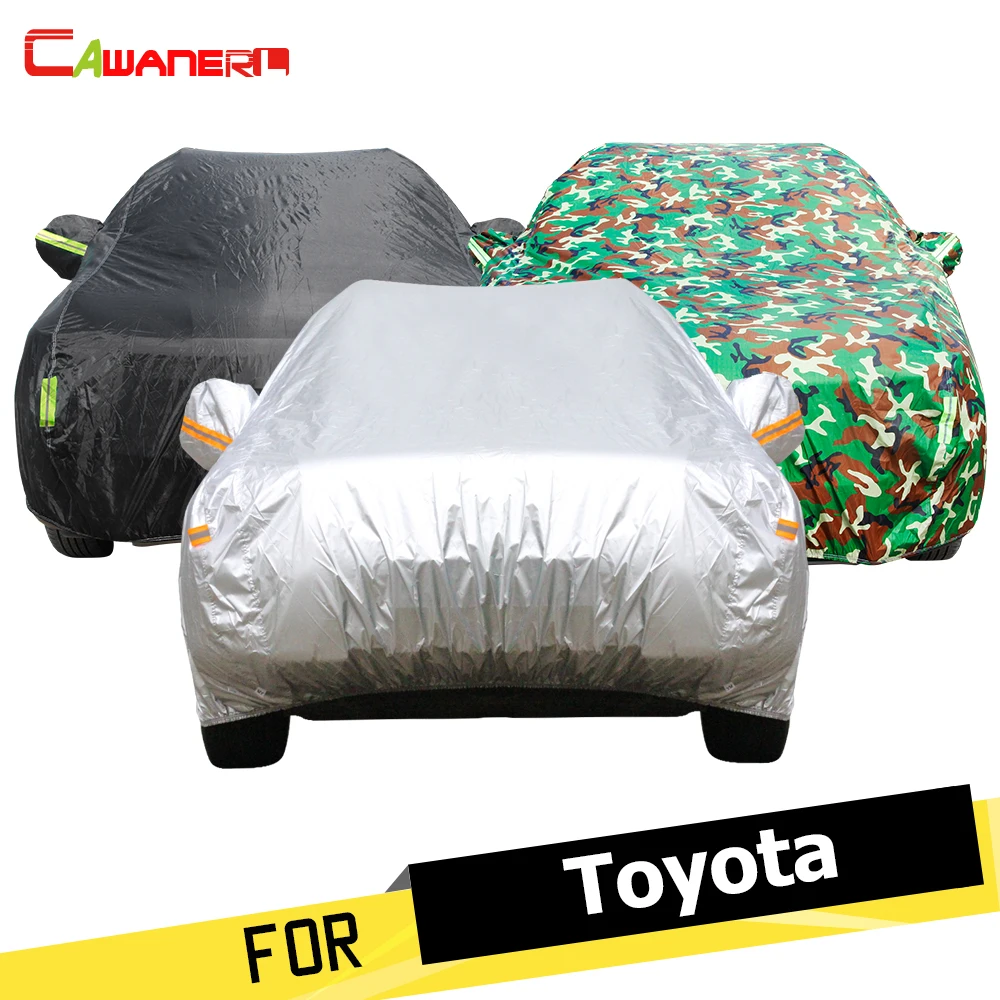 Cawanerl Full Car Cover Vehicle Outdoor Rain Sun Snow Resistant Anti UV Cover For Toyota Fortuner Sequoia Zelas Matrix Previa