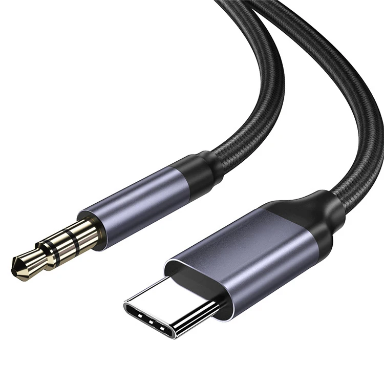 USB C typ C do 3.5mm Jack kabel Audio pleciony przewód przedłużający przewód AUX taśma Tipo C dekodowanie dla Xiaomi9 Oneplus 9 Huawei Samsung