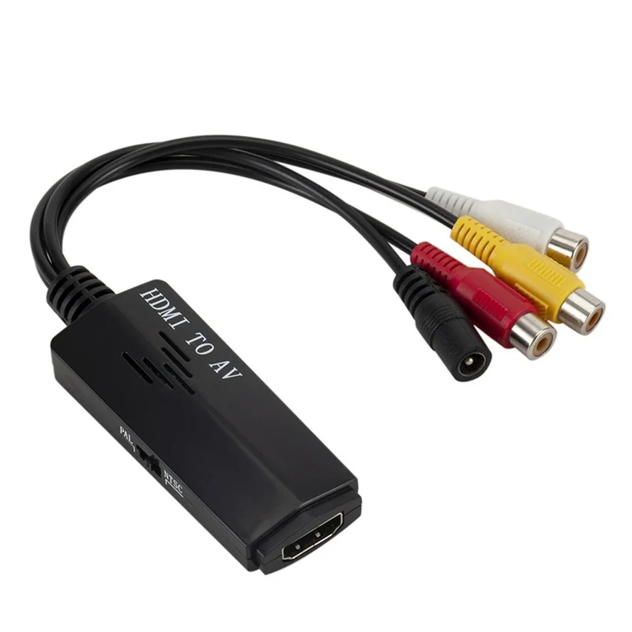 HDMI na kabel RCA 1080P HD wideo na konwerter Audio męski na RCA AV konwerter komponentów do DVD HDTV TV krótki ZF