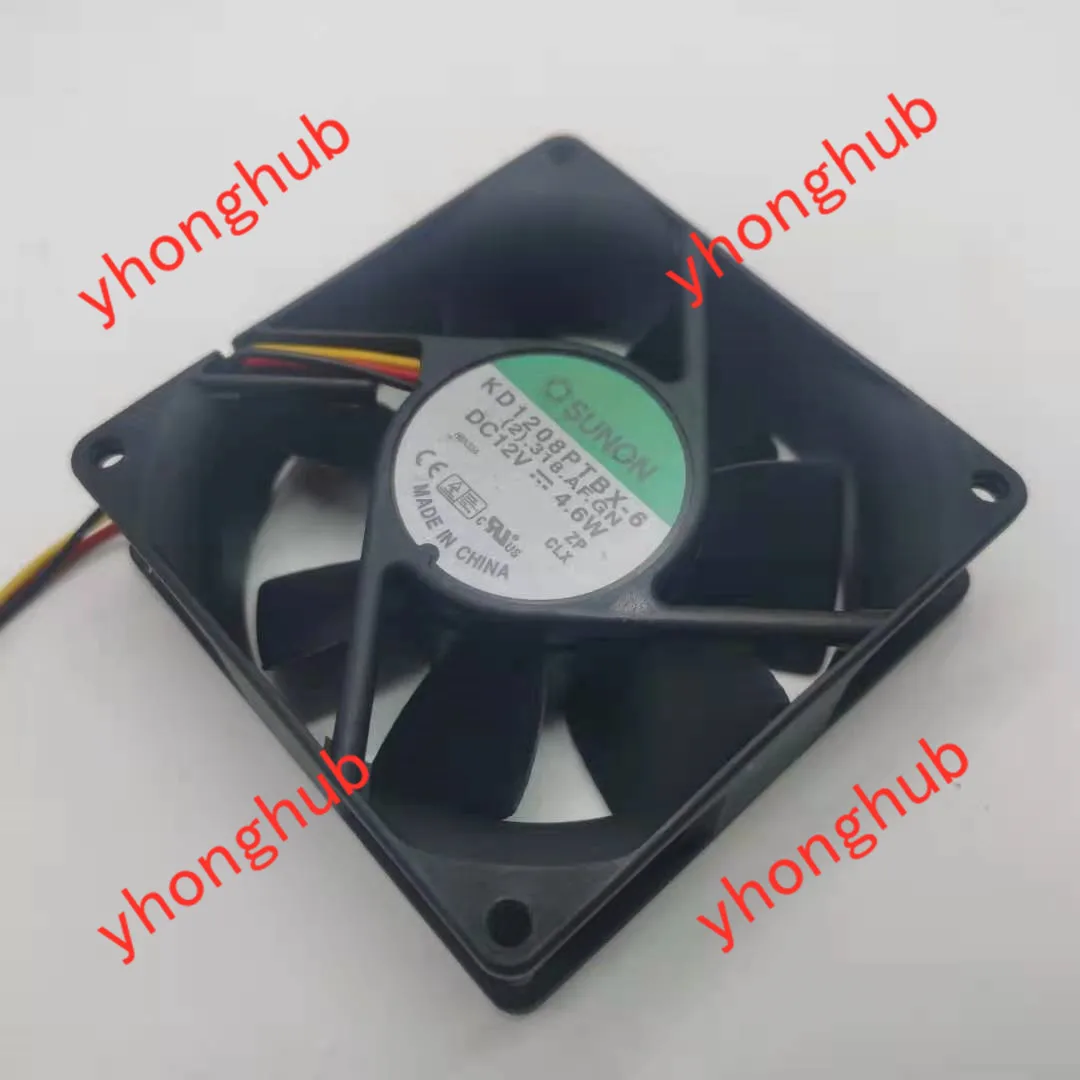 

SUNON KD1208PTBX-6 (2).318.AF.GN DC 12V 0.38A 80x80x25mm 3-wire Server Cooling Fan