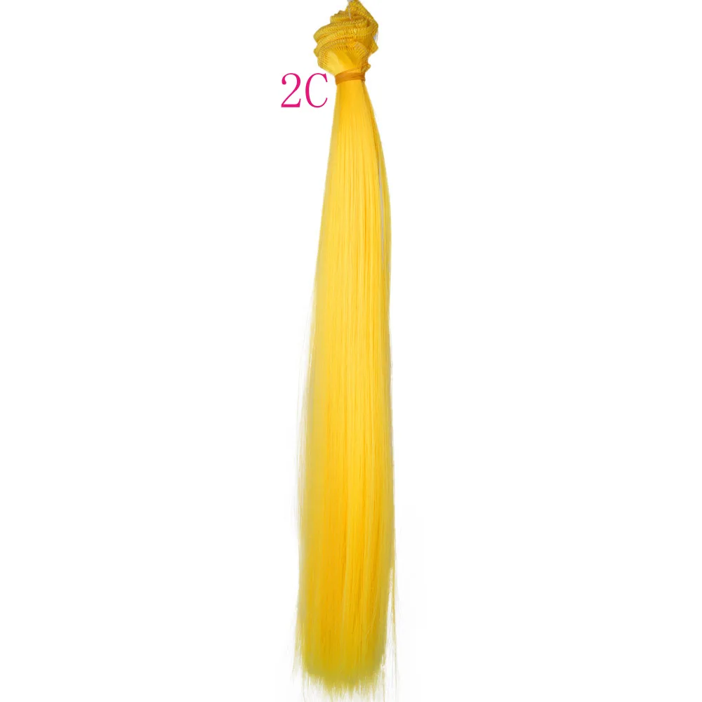 30cm*100cm doll hair Pink white green blue browncolor orange yellow color straight BJD doll trees diy doll wigs