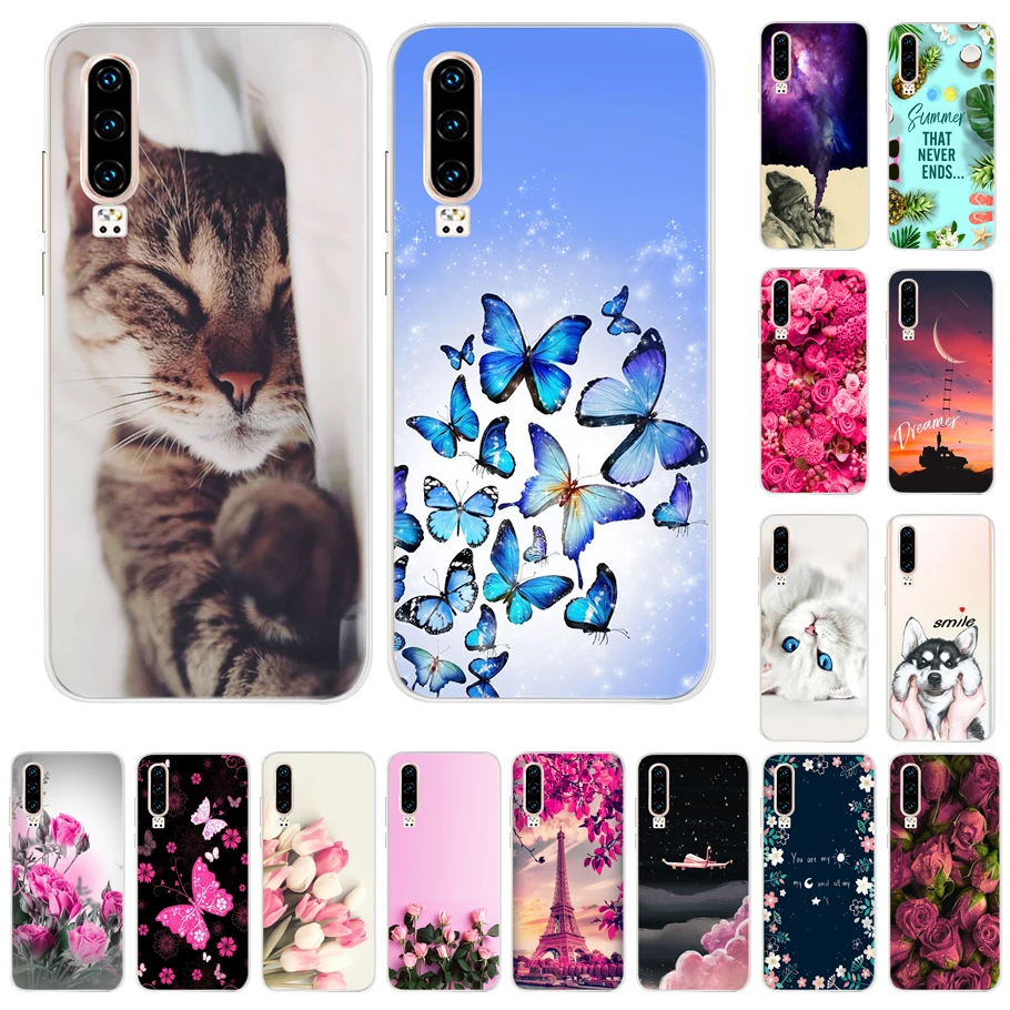 Soft Silicone Art Pattern Phone Case For  Huawei P30 ELE-L29 P 30 ELE-L09 Cover Shell For Huawei P30 ELE-L04 P30 ELE-AL00 6.1