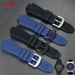 Silicone Rubber watch band Convex interface 13mm for M-K MK8184 MK8295 MK8296 MK8445 MK8152 watchband mens watches strap