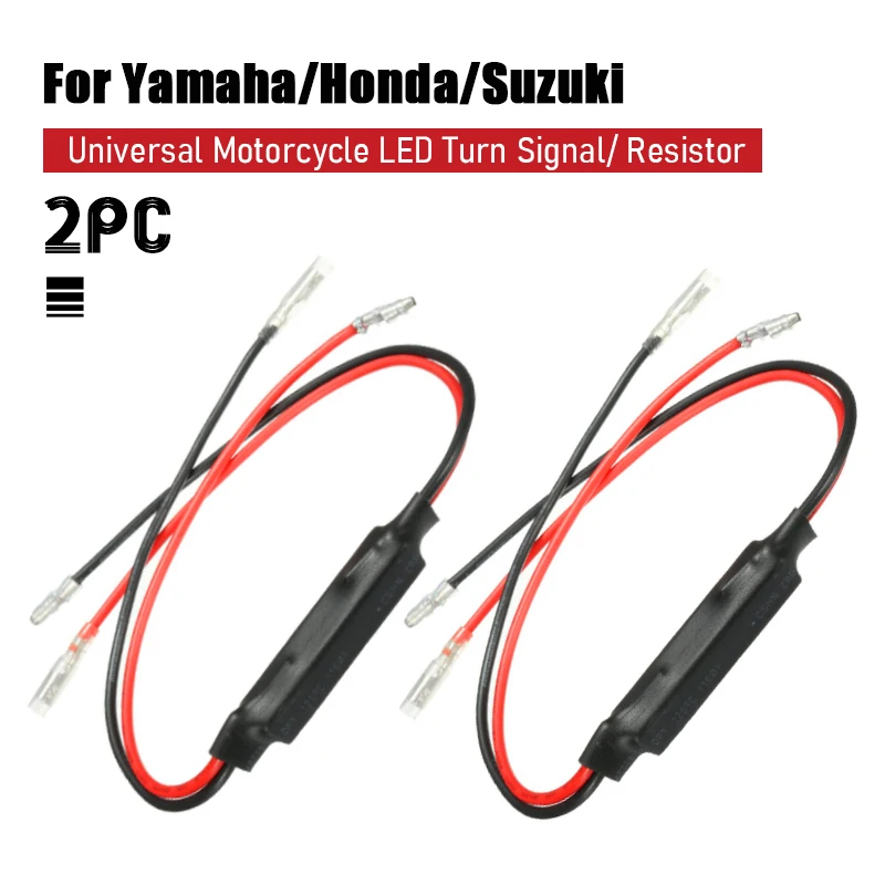 2pcs 10W Universal Motorcycle LED Turn Signal Indicator Load Resistor Flasher For Yamaha/Honda/Suzuki