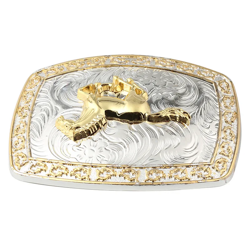 Cưỡi Ngựa Lưng Đấu Bò Lưng Vàng Lớn Khóa Hợp Kim