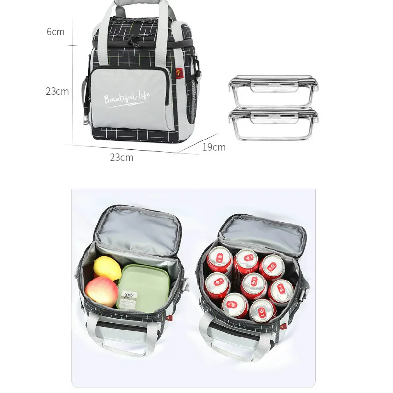 DENUONISS-bolsa enfriadora de leche para hombres y mujeres adultos, bolsa aislante de 16 latas, impermeable, portátil, para comida, Picnic, cerveza,