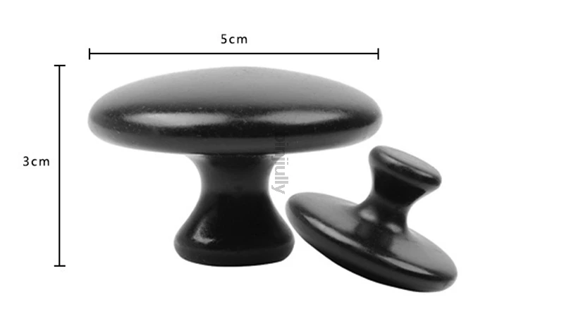 2pcs Black Basalt Stone Essential Oil Massage Mushroom Shape Spa Energy Stone for Body Face Massage Stone b0151