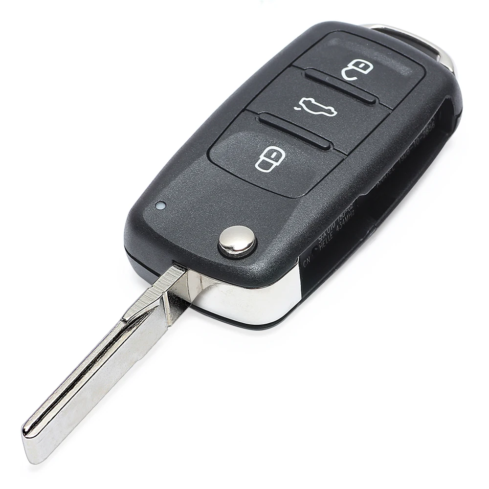 Diykey carcaça de chave remota, novo botão 2/3 butão para vw volkswagen seat skoda amarok/crafter/touareg 2014-2019