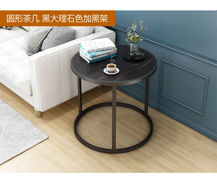 JOYLIVE Creative Living Room Small Tea Table Frame Coffee Table Sofa Side Table With One Shelf Sofa Corner Iron