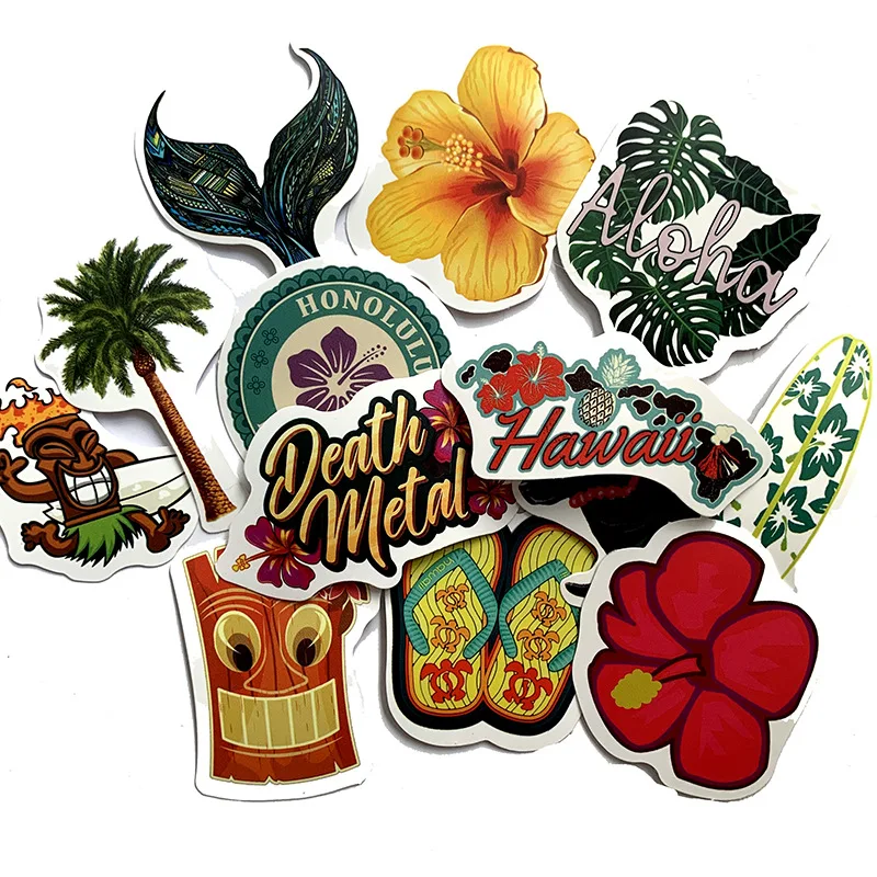 10/30/50Pcs Retro Hawaii Stickers Waterproof Decal Laptop Motorcycle Luggage Snowboard Fridge Car Sticker