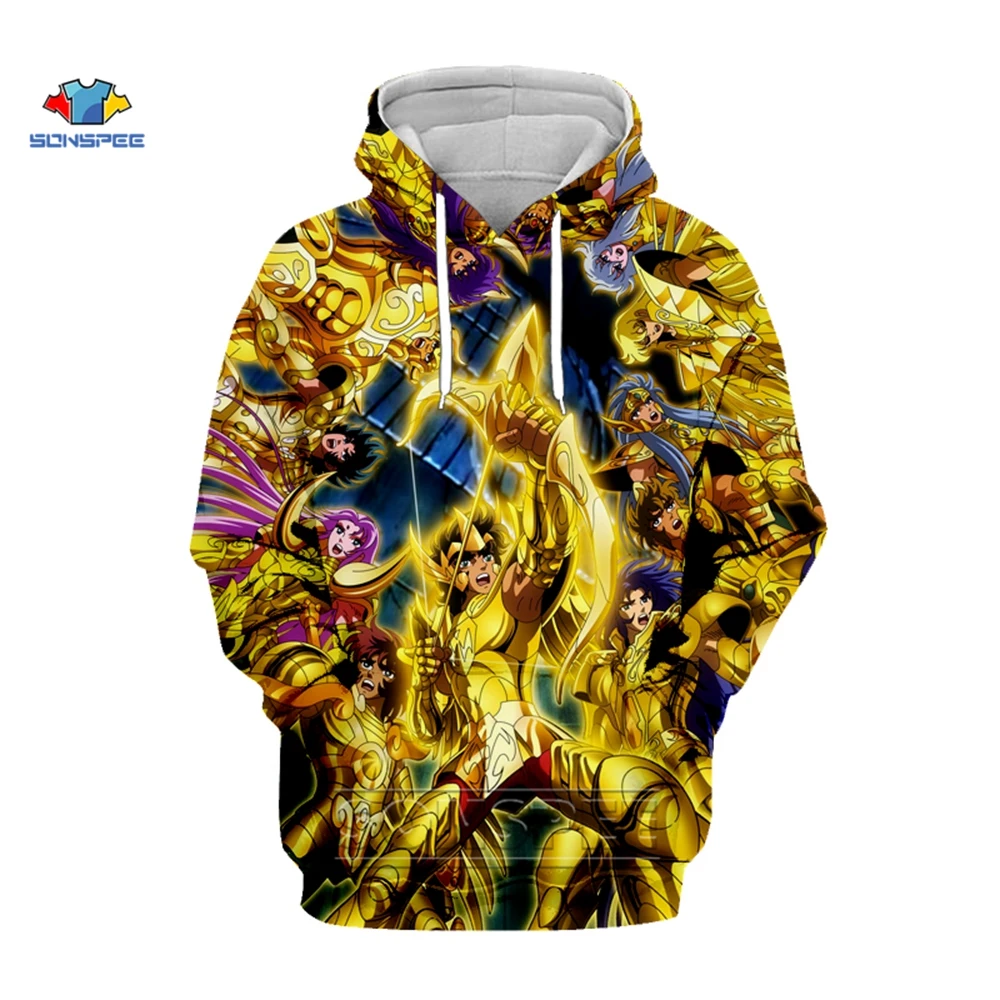 

SONSPEE Anime 3D Print Saint Seiya Hoodies Girls/boys Harajuku Popular Hoodie Saint Seiya 3D Sweatshirts Kid's Casual Pullover