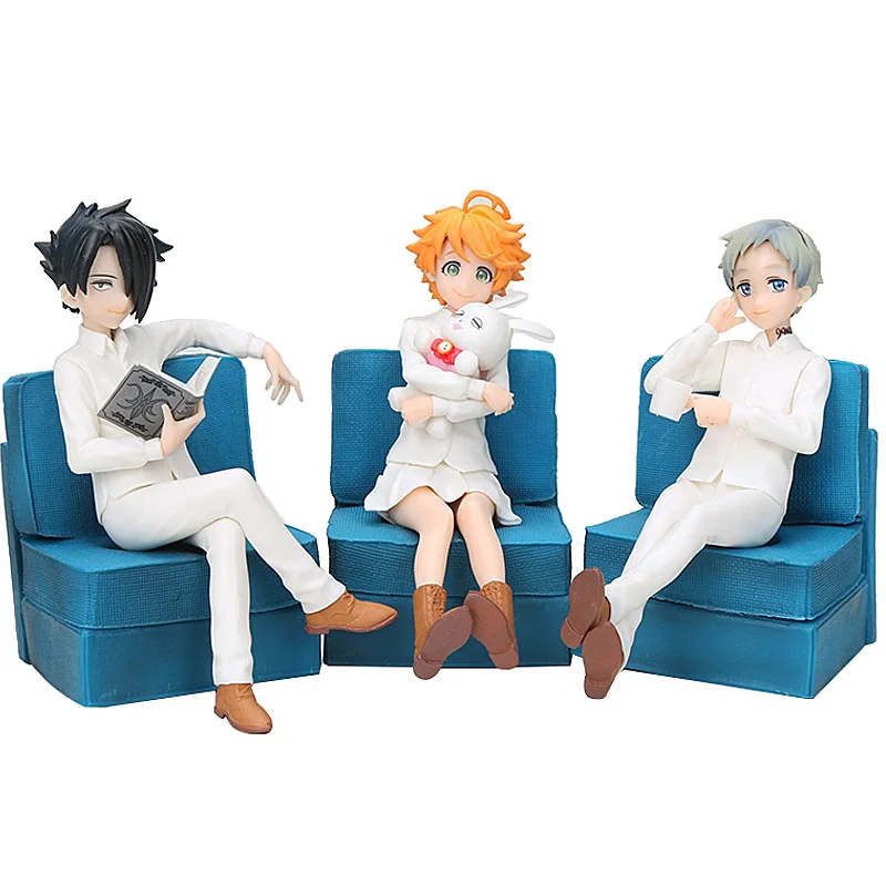 

3pcs 1pcs Anime The Promised Neverland Figure Set Emma Norman Ray Figure Brinquedos toy 13cm