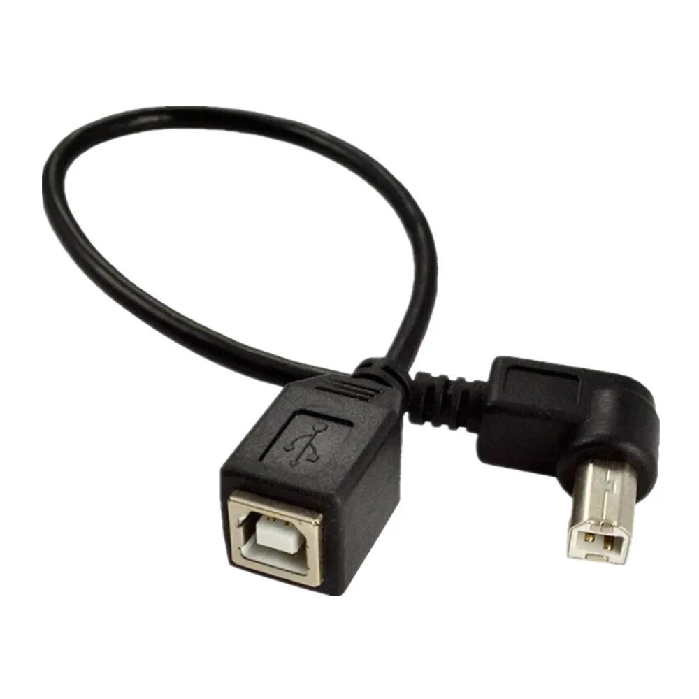 Right Angle USB Type B male to USB B female Printer new Extension Sync Cable Cord 0.25M UP&Down&Left&Right 90 Degree