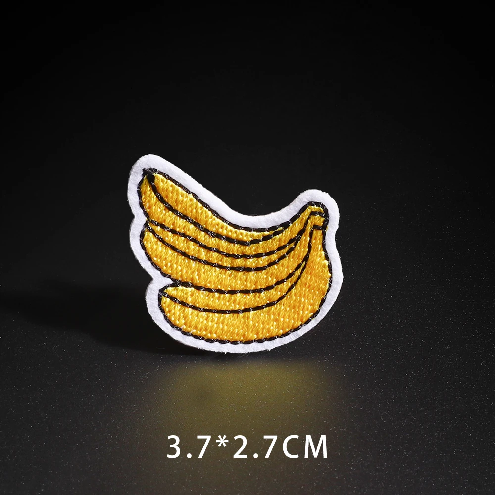 Fruit Embroidery Patch Heat Transfers Iron On Cherry Banana Badge Sew On Patches for Clothing DIY Clothes Sticker Decor Applique