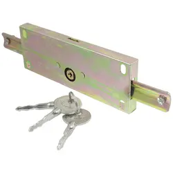 Uxcell Rolling Security Door Lock Roll Gate Locks with Key Cross Keys Metal Center Rolling Shutter Safe Door Lock for Garage