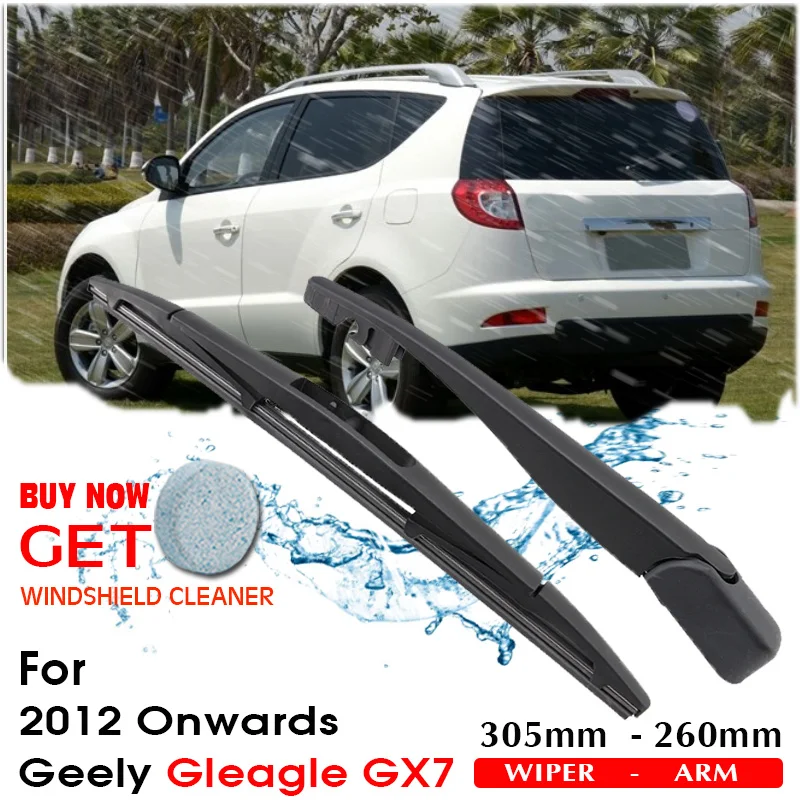 

Car Wiper Blade Rear Back Window Windscreen Windshield Wiper For Geely Gleagle GX7 Hatchback 305mm 2012 Onwards Auto Accessories