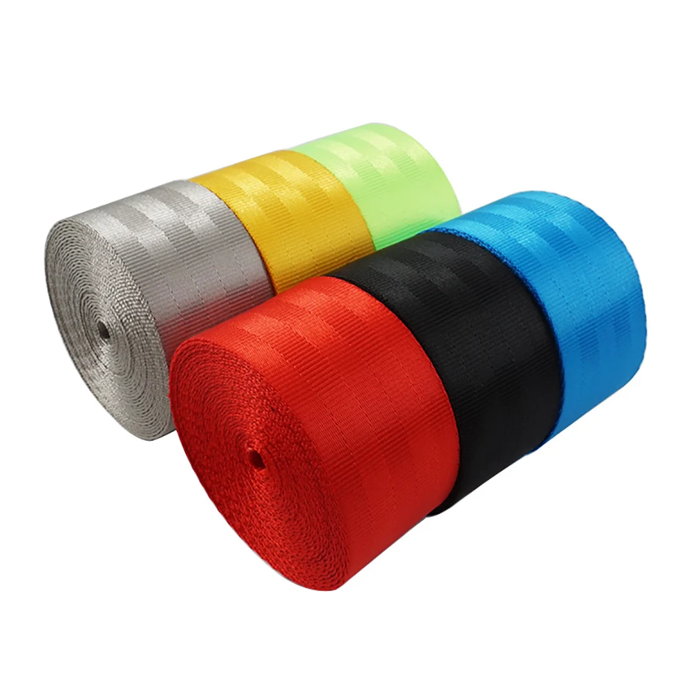 Colored car seat belt tapes, width 48mm (3.6 meters)