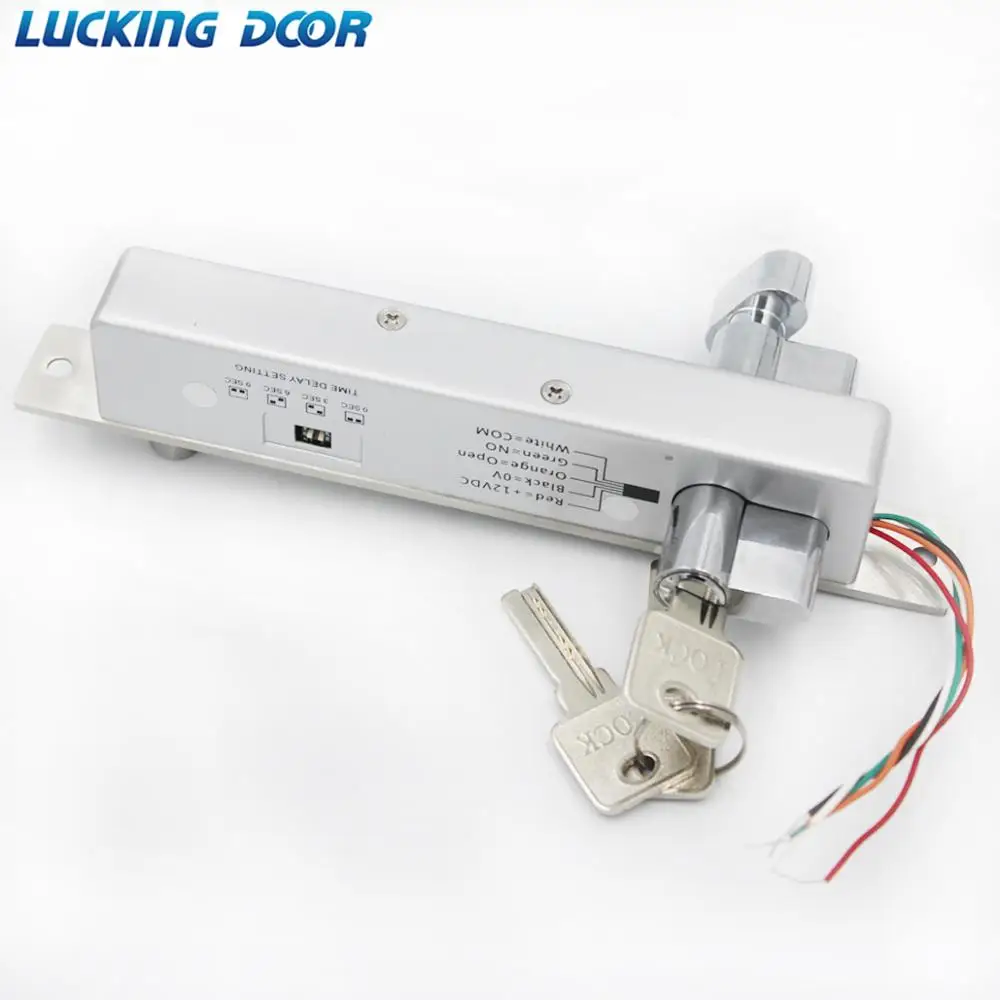 Electronic Door Lock Electric Strick Mortise Bolt Lock Time Delay NO Fail Secure Sturdiness Electric Bolt With Cylinder